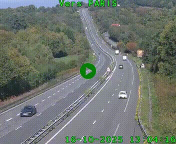 <h2>Caméra routière sur l'autoroute A20 à Bessines-sur-Gartempe. Vue orientée vers Paris</h2>