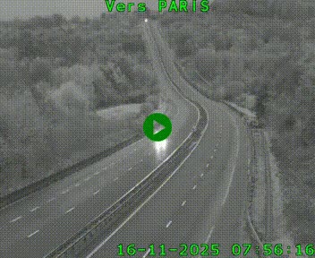 Caméra routière sur l'autoroute A20 à Bessines-sur-Gartempe. Vue orientée vers Paris