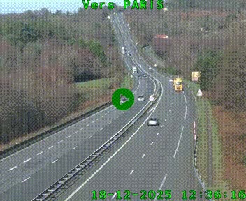 <h2>Caméra routière sur l'autoroute A20 à Bessines-sur-Gartempe. Vue orientée vers Paris</h2>