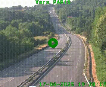 Caméra routière sur l'autoroute A20 à Bessines-sur-Gartempe. Vue orientée vers Paris