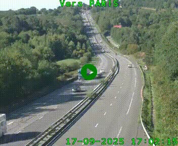 Caméra routière sur l'autoroute A20 à Bessines-sur-Gartempe. Vue orientée vers Paris