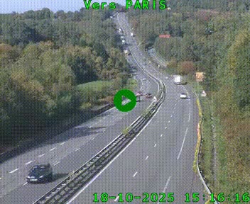 <h2>Caméra routière sur l'autoroute A20 à Bessines-sur-Gartempe. Vue orientée vers Paris</h2>