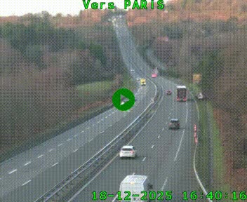 <h2>Caméra routière sur l'autoroute A20 à Bessines-sur-Gartempe. Vue orientée vers Paris</h2>