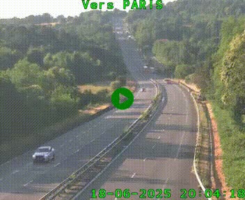Caméra routière sur l'autoroute A20 à Bessines-sur-Gartempe. Vue orientée vers Paris