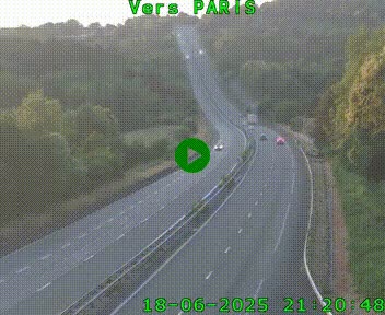 Caméra routière sur l'autoroute A20 à Bessines-sur-Gartempe. Vue orientée vers Paris