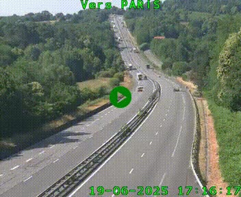 Caméra routière sur l'autoroute A20 à Bessines-sur-Gartempe. Vue orientée vers Paris