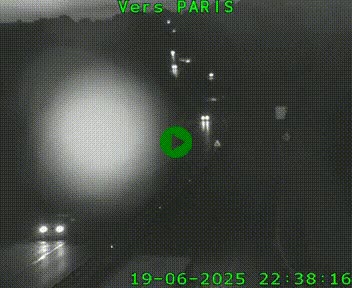 Caméra routière sur l'autoroute A20 à Bessines-sur-Gartempe. Vue orientée vers Paris
