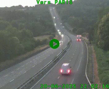 Caméra routière sur l'autoroute A20 à Bessines-sur-Gartempe. Vue orientée vers Paris
