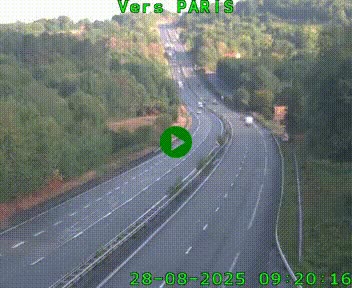 Caméra routière sur l'autoroute A20 à Bessines-sur-Gartempe. Vue orientée vers Paris