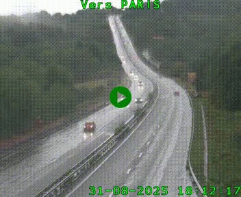 Caméra routière sur l'autoroute A20 à Bessines-sur-Gartempe. Vue orientée vers Paris