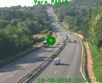 <h2>Caméra routière sur l'autoroute A20 à Bessines-sur-Gartempe. Vue orientée vers Paris</h2>