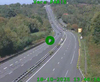 <h2>Caméra routière sur l'autoroute A20 à Bessines-sur-Gartempe. Vue orientée vers Paris</h2>