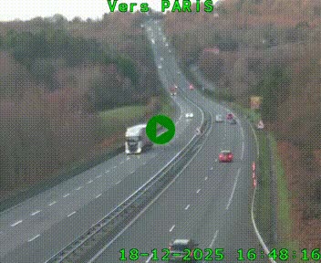 <h2>Caméra routière sur l'autoroute A20 à Bessines-sur-Gartempe. Vue orientée vers Paris</h2>