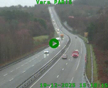 <h2>Caméra routière sur l'autoroute A20 à Bessines-sur-Gartempe. Vue orientée vers Paris</h2>