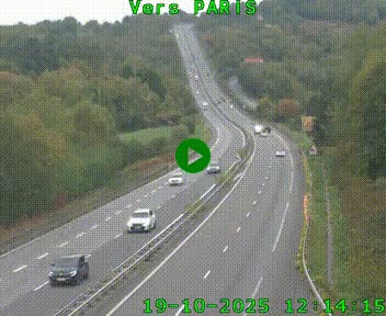 <h2>Caméra routière sur l'autoroute A20 à Bessines-sur-Gartempe. Vue orientée vers Paris</h2>