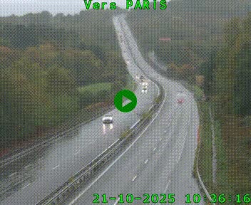 <h2>Caméra routière sur l'autoroute A20 à Bessines-sur-Gartempe. Vue orientée vers Paris</h2>