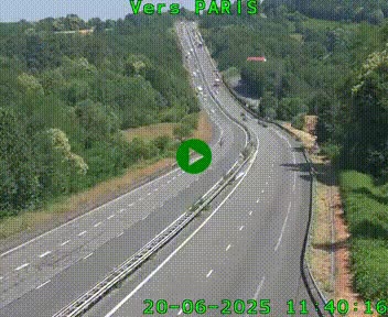 <h2>Caméra routière sur l'autoroute A20 à Bessines-sur-Gartempe. Vue orientée vers Paris</h2>