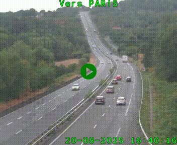 <h2>Caméra routière sur l'autoroute A20 à Bessines-sur-Gartempe. Vue orientée vers Paris</h2>