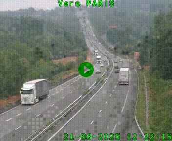 <h2>Caméra routière sur l'autoroute A20 à Bessines-sur-Gartempe. Vue orientée vers Paris</h2>