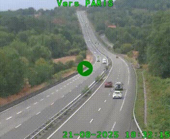 <h2>Caméra routière sur l'autoroute A20 à Bessines-sur-Gartempe. Vue orientée vers Paris</h2>