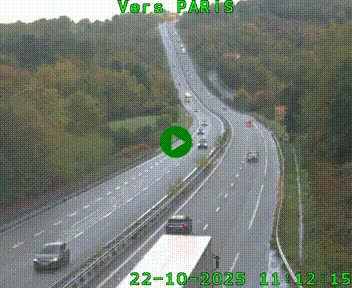 <h2>Caméra routière sur l'autoroute A20 à Bessines-sur-Gartempe. Vue orientée vers Paris</h2>