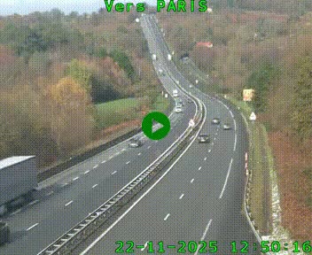 <h2>Caméra routière sur l'autoroute A20 à Bessines-sur-Gartempe. Vue orientée vers Paris</h2>