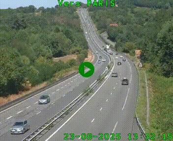 <h2>Caméra routière sur l'autoroute A20 à Bessines-sur-Gartempe. Vue orientée vers Paris</h2>