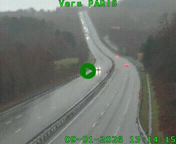<h2>Caméra routière sur l'autoroute A20 à Bessines-sur-Gartempe. Vue orientée vers Paris</h2>