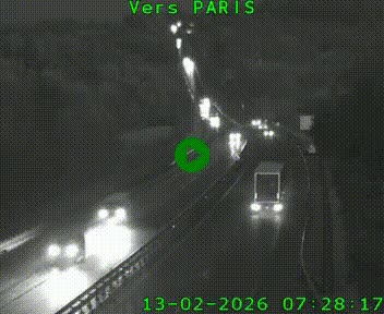 <h2>Caméra routière sur l'autoroute A20 à Bessines-sur-Gartempe. Vue orientée vers Paris</h2>