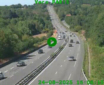 <h2>Caméra routière sur l'autoroute A20 à Bessines-sur-Gartempe. Vue orientée vers Paris</h2>