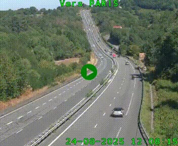 <h2>Caméra routière sur l'autoroute A20 à Bessines-sur-Gartempe. Vue orientée vers Paris</h2>