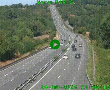 <h2>Caméra routière sur l'autoroute A20 à Bessines-sur-Gartempe. Vue orientée vers Paris</h2>