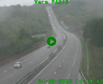 Caméra routière sur l'autoroute A20 à Bessines-sur-Gartempe. Vue orientée vers Paris