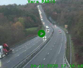 <h2>Caméra routière sur l'autoroute A20 à Bessines-sur-Gartempe. Vue orientée vers Paris</h2>