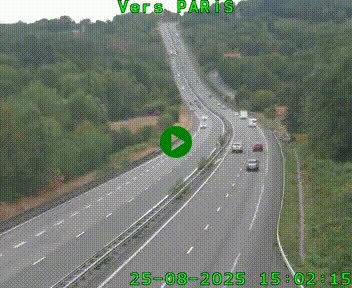 <h2>Caméra routière sur l'autoroute A20 à Bessines-sur-Gartempe. Vue orientée vers Paris</h2>
