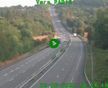 <h2>Caméra routière sur l'autoroute A20 à Bessines-sur-Gartempe. Vue orientée vers Paris</h2>