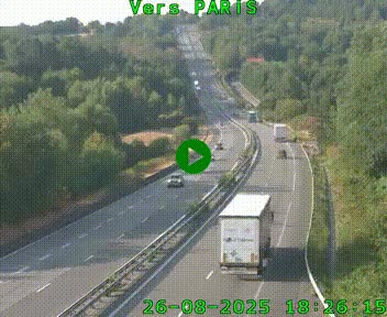 <h2>Caméra routière sur l'autoroute A20 à Bessines-sur-Gartempe. Vue orientée vers Paris</h2>