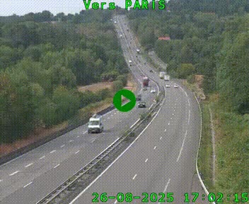 <h2>Caméra routière sur l'autoroute A20 à Bessines-sur-Gartempe. Vue orientée vers Paris</h2>