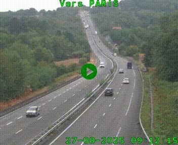 <h2>Caméra routière sur l'autoroute A20 à Bessines-sur-Gartempe. Vue orientée vers Paris</h2>
