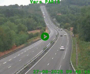 <h2>Caméra routière sur l'autoroute A20 à Bessines-sur-Gartempe. Vue orientée vers Paris</h2>