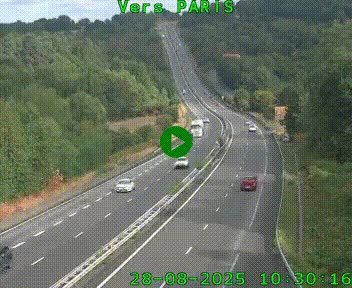 <h2>Caméra routière sur l'autoroute A20 à Bessines-sur-Gartempe. Vue orientée vers Paris</h2>