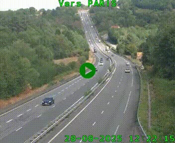 <h2>Caméra routière sur l'autoroute A20 à Bessines-sur-Gartempe. Vue orientée vers Paris</h2>