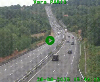<h2>Caméra routière sur l'autoroute A20 à Bessines-sur-Gartempe. Vue orientée vers Paris</h2>