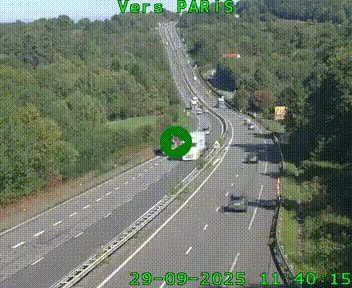 <h2>Caméra routière sur l'autoroute A20 à Bessines-sur-Gartempe. Vue orientée vers Paris</h2>