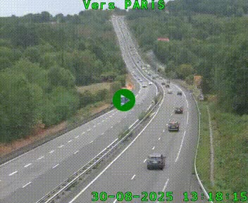 <h2>Caméra routière sur l'autoroute A20 à Bessines-sur-Gartempe. Vue orientée vers Paris</h2>