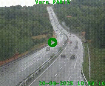 <h2>Caméra routière sur l'autoroute A20 à Bessines-sur-Gartempe. Vue orientée vers Paris</h2>