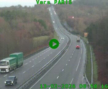 <h2>Caméra routière sur l'autoroute A20 à Bessines-sur-Gartempe. Vue orientée vers Paris</h2>