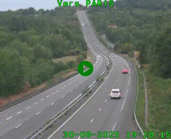 <h2>Caméra routière sur l'autoroute A20 à Bessines-sur-Gartempe. Vue orientée vers Paris</h2>