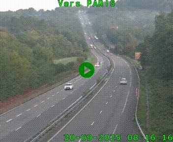 <h2>Caméra routière sur l'autoroute A20 à Bessines-sur-Gartempe. Vue orientée vers Paris</h2>