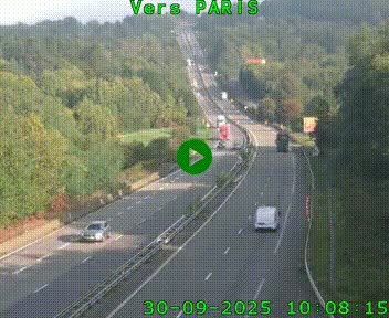 <h2>Caméra routière sur l'autoroute A20 à Bessines-sur-Gartempe. Vue orientée vers Paris</h2>